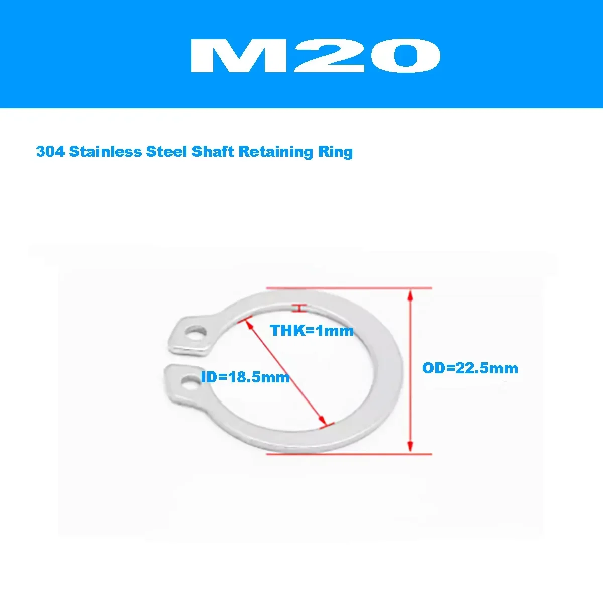 50pcs M20