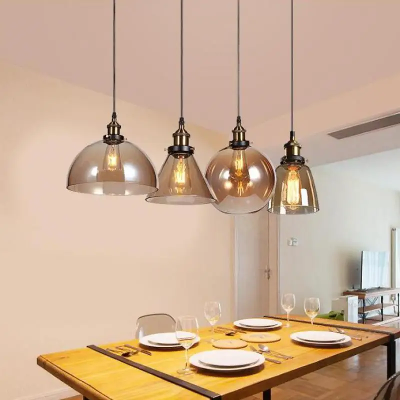 

Creative Pendant Lamp Personality Restaurant Retro Simple Dining Light Nordic Lighting Modern Living Room Glass Hanging Lamp