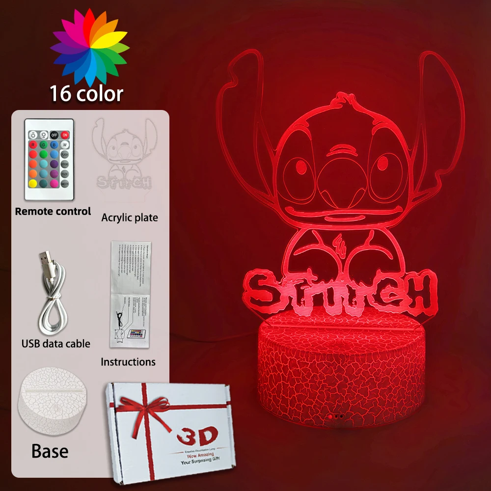 LOUHH Lampe Stitch, Version Améliorée 3D LED Smart Remote Control Lampe LOUHH Lampe Stitch, Version Améliorée 3D LED Smart Remote Control Lampe