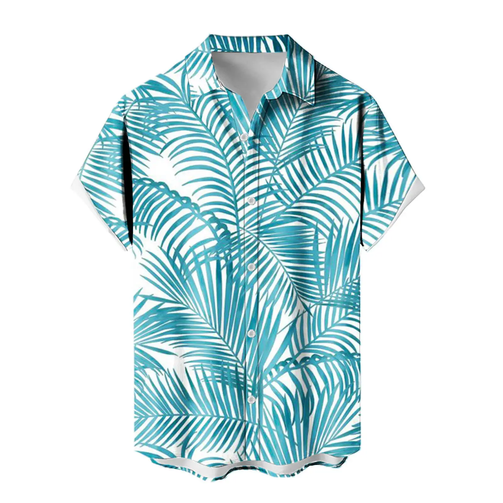 fpace countries tide restoring ancient ways floral print full short sleeved shirt male street leisure loose hawaiian shirt 2024 Summer Men's Shirt Vacation Leisure Fashion Hawaiian Beach Leaves Printed Short-sleeved Shirt Aloha Clothing Street Dress