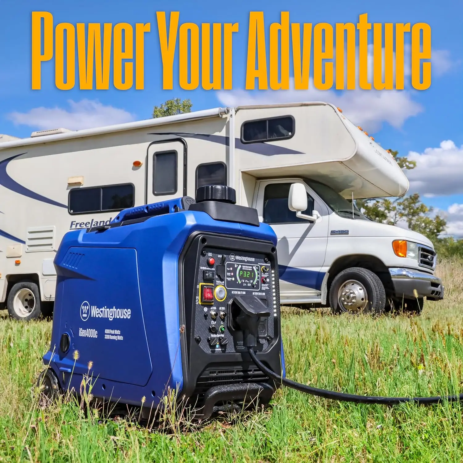 Outdoor Power Equipment 4000 Peak Watt Super Quiet Portable Inverter Generator Remote Electric Start Auto Choke