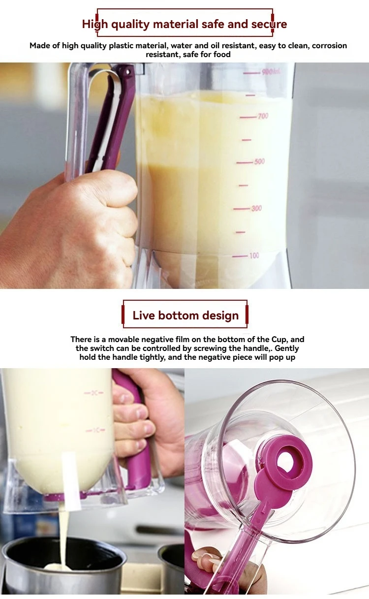 Description Picture 3 of item1pc/Dough Pouring Funnel Dispenser Cake Batter Dispenser Pancake Batter Pouring Tool Egg Tart Pouring Tool Handheld Mold