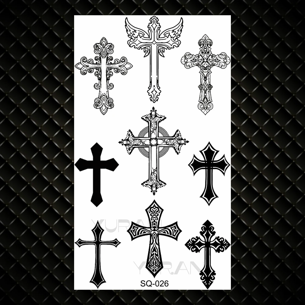 Unieke Kruis Vlinder Tijdelijke Tattoo Voor Mannen Vrouwen Nep Slang Totem  Crown Realistische Tattoo Water Transfer Kleine Tatoo Sticker - AliExpress, image size:1000x1000