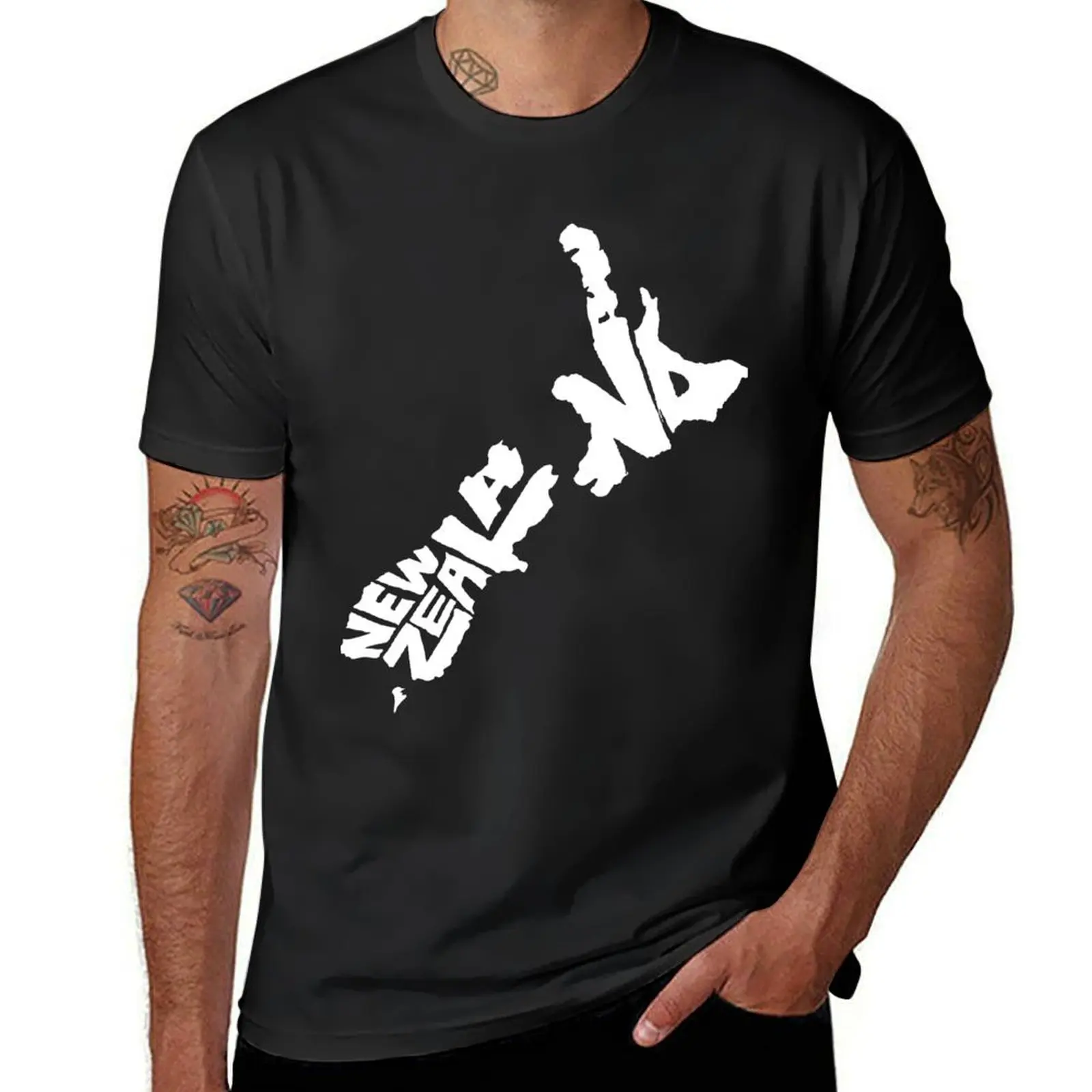 New Zealand Typography T-Shirt customizeds tees heavyweights boys whites clothes for men