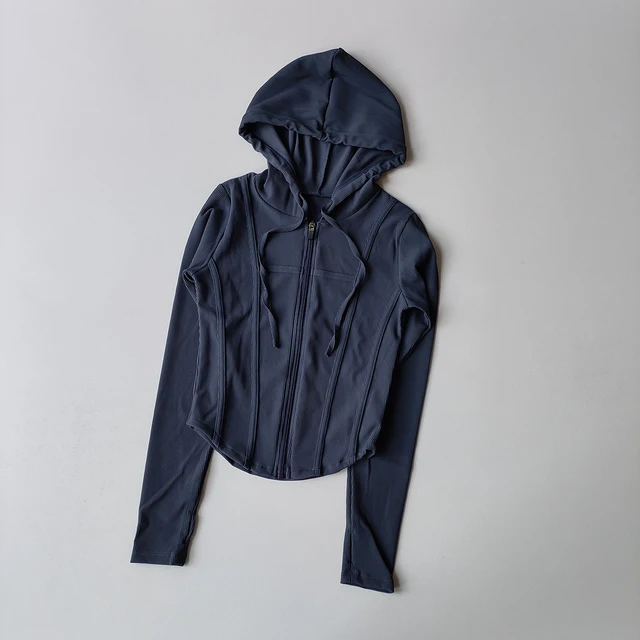 Women's Fitness Coat Hooded Cardigan Tight Quick-dry Sports Jacket Running Training Shirt Yoga Clothes Long Sleeve Sport Jacke 6