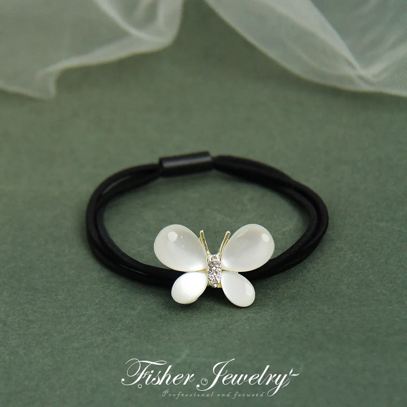 Elegantes Opal Metall Haar-scrunchies Für Damen Und Mädchen_voghion.com