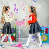 Children's Sing Microphone Stand Playset Microphone Stand Playset Kids Standing Karaoke machine Microphone Toys With Stand 1