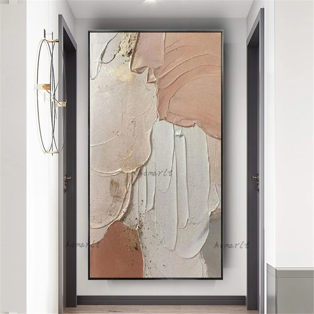 

High Quality 100% Handmade Heavy Textured Art Abstract Oil Painting Decor Living Room Wall Picture Contrasting Colors Home Mural