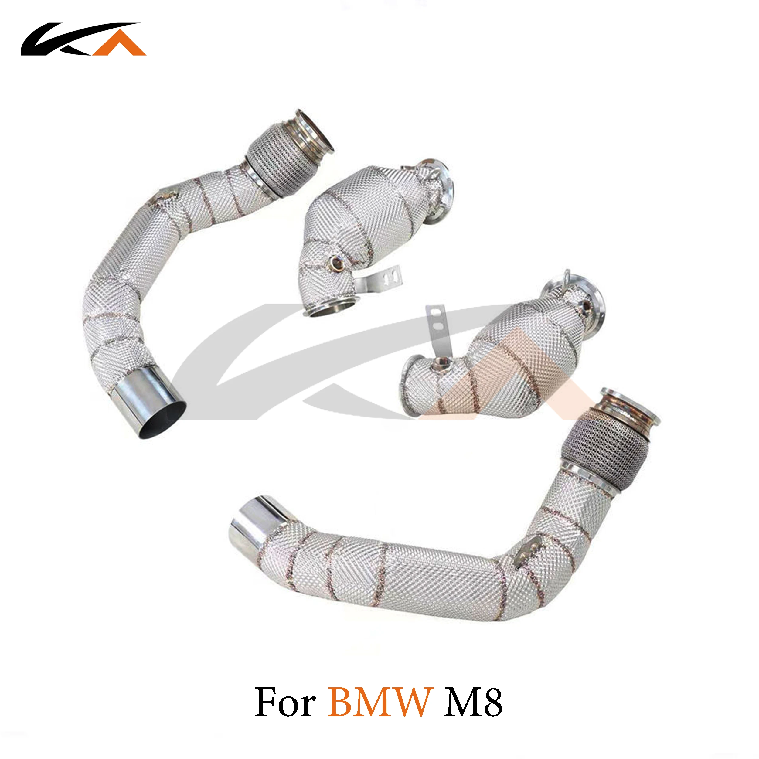 KA 튜닝 다운파이프 배기 스테인리스 스틸 헤더, BMW M8 4.4T 퍼포먼스, 자동차 부품, 열 차폐 촉매 작용