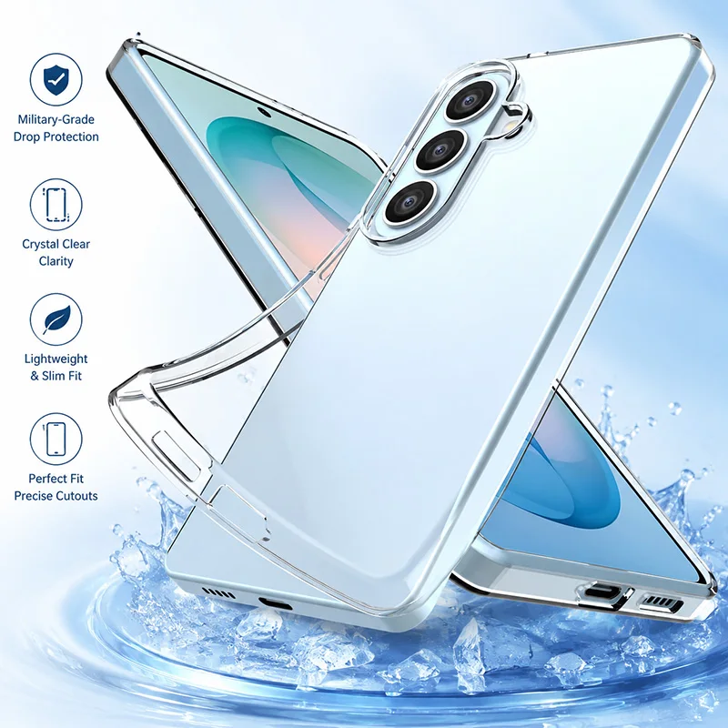 Premium Crystal Clear Rugged Shockproof Phone Case - Scratch-Resistant Transparent Cover