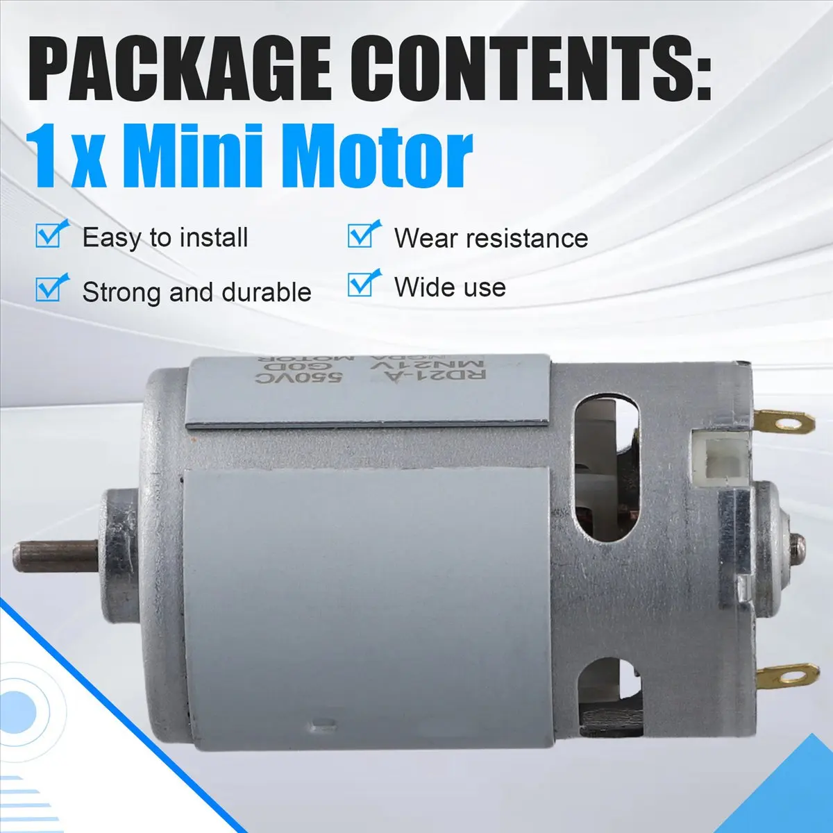 AAAE 고속 550 DC 모터 21V 21000RPM - DIY 매니아를 위한 강력한 미니 모터, 다양한 용도에 이상적