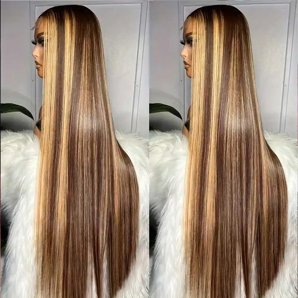 Highlight Wigs Colored Straight Lace Front Human Hair Wigs For Women Honey Blonde Straight 13x4 Hd Lace Frontal Wigs Human Hair 1