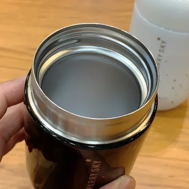 Thermos Bottle Starry Sky Mini Small Capacity Leakproof Coffee Mug Stainless Steel Vacuum Flask 200ML Water Bottle Coffee Cup 5
