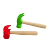 Children's simulation hammer wooden handle solid hammer toy beat repair tool mini wooden hammer solid PP plastic super strong 1