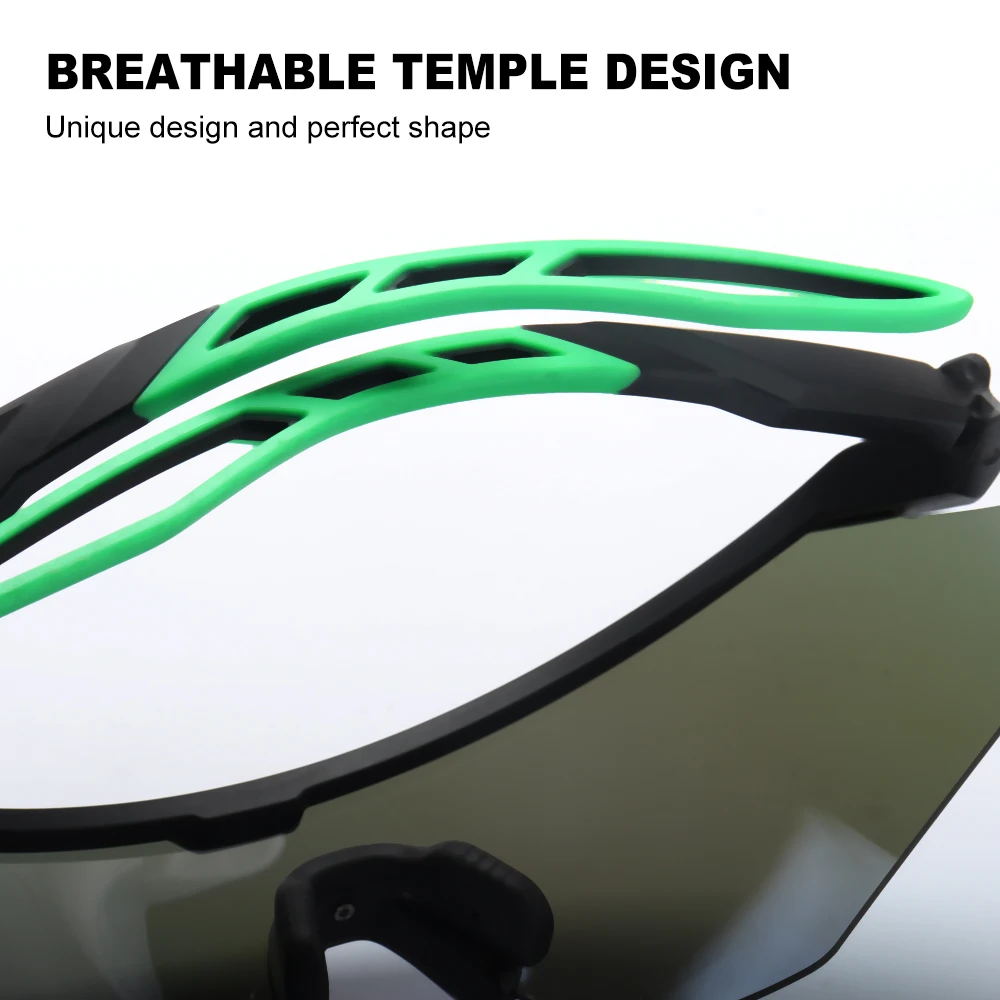 Polarisierte Sport-Radsport-Sonnenbrille mit weichem, rutschfestem Nasenpolster, TAC True Film Lens, geeignet zum Radfahren, Radfahren und Laufen – Detail 13