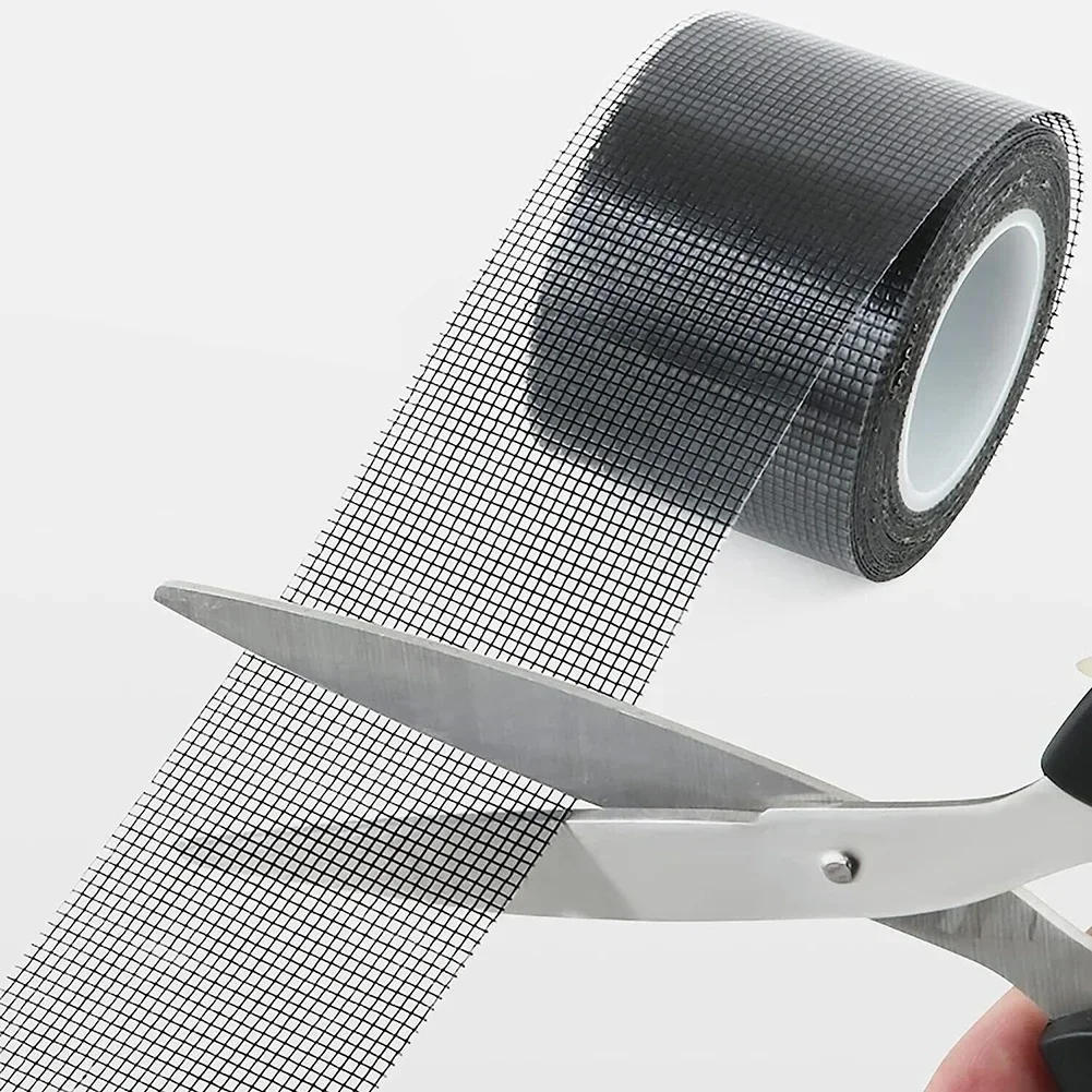Black Screen Window Sticker For Screen Repair Kit 16.5FT Strong Adhesive & Waterproof Tape Door Curtain Mosquito Net Mesh Patch