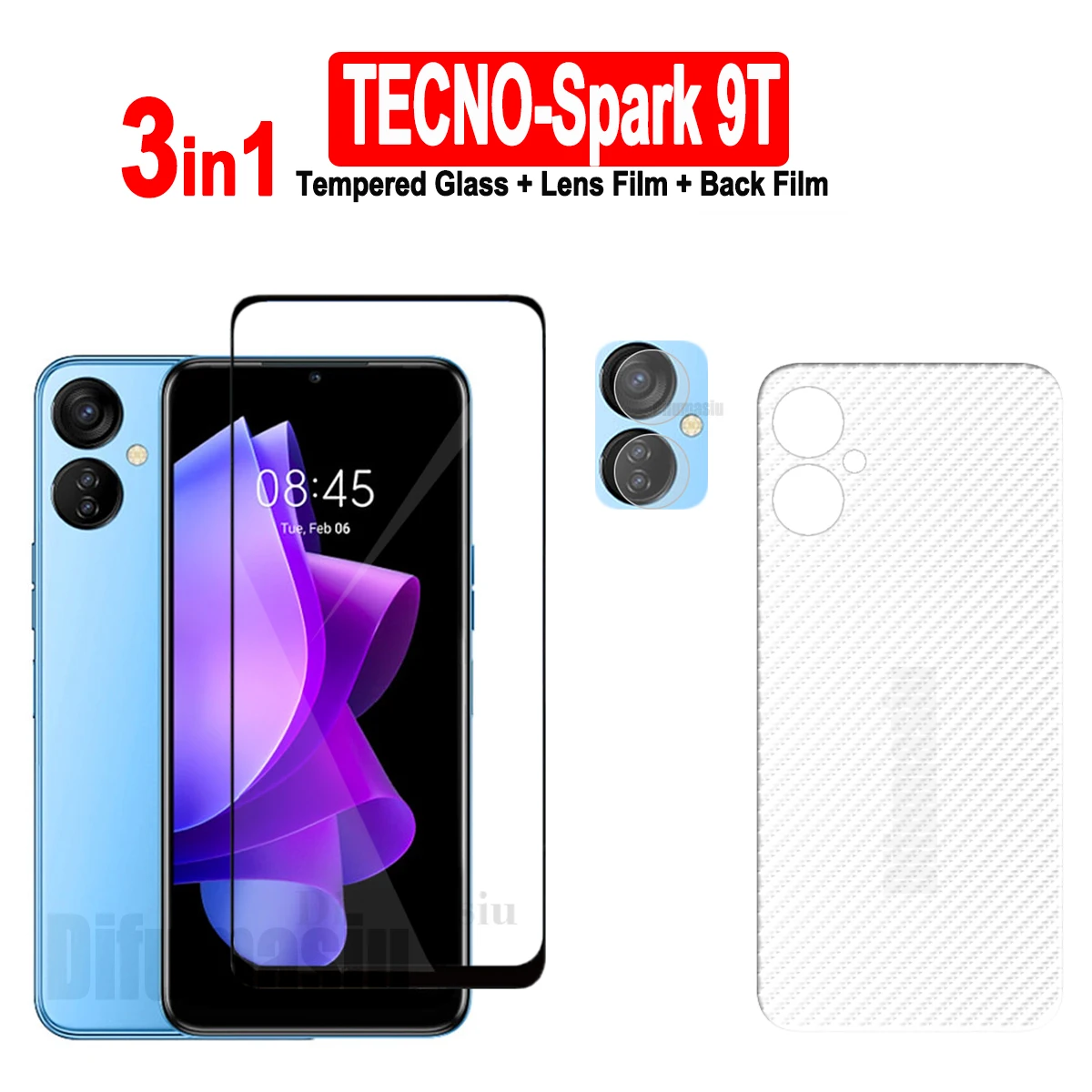 Закаленное стекло для Tecno Spark 9T