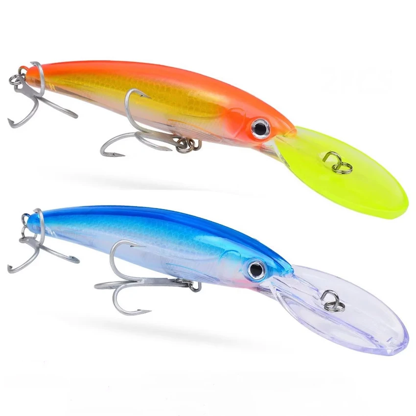 1 stücke 32g 50g 75g Große Schwimmende Minnow Angeln Locken Köder Lange Casting Salzwasser Meer Bass lockt Harten Köder Minnow Angelgerät