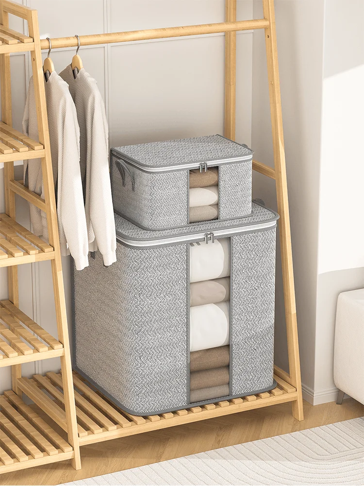 1PC Grey arrow perspective zipper storage bag,  suitable for home classified bags, portable storage bags, travel carrying bags 2