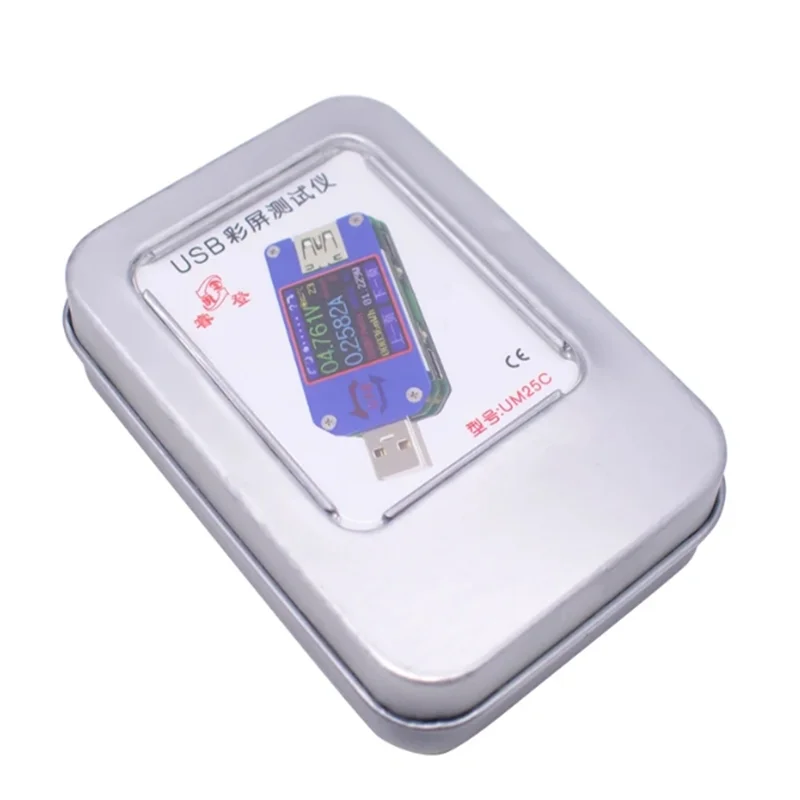 마이크로 USB C타입 LCD 전압계 전류계, 배터리 충전, USB 테스터, UM25, UM25C 전압 전류 계량기, USB 2.0