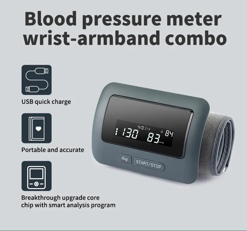 Blood Pressure Monitor Blood Pressure Meter Bluetooth English and Russian voice automatic blood pressure monitor LED large screen heart rate and blood pressure monitor