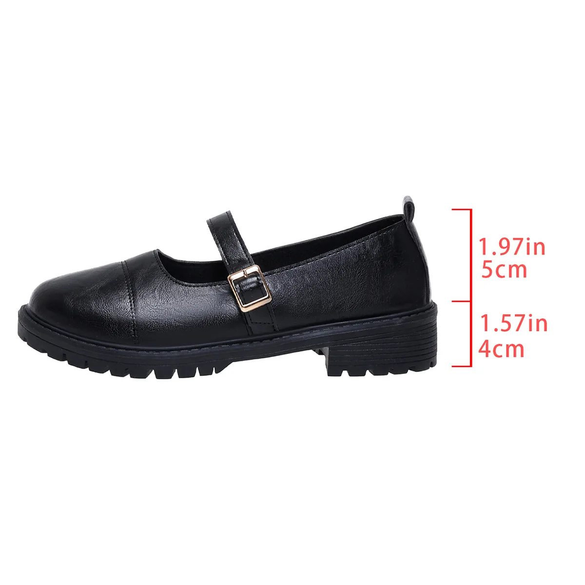 Black Ankle Buckle Platform Pumps Women Japanese Style Patent Leather Mary Jane Shoes Woman Punk Thick Heels Lolita Shoes Mujer