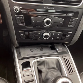 Car Phone Charging Mat For Audi A4 B8 B9 A4 Allroad A5 S5 RS5 Q5 SQ5 Wireless Charger Fast Charge Pad Holder Accessories Trim 1