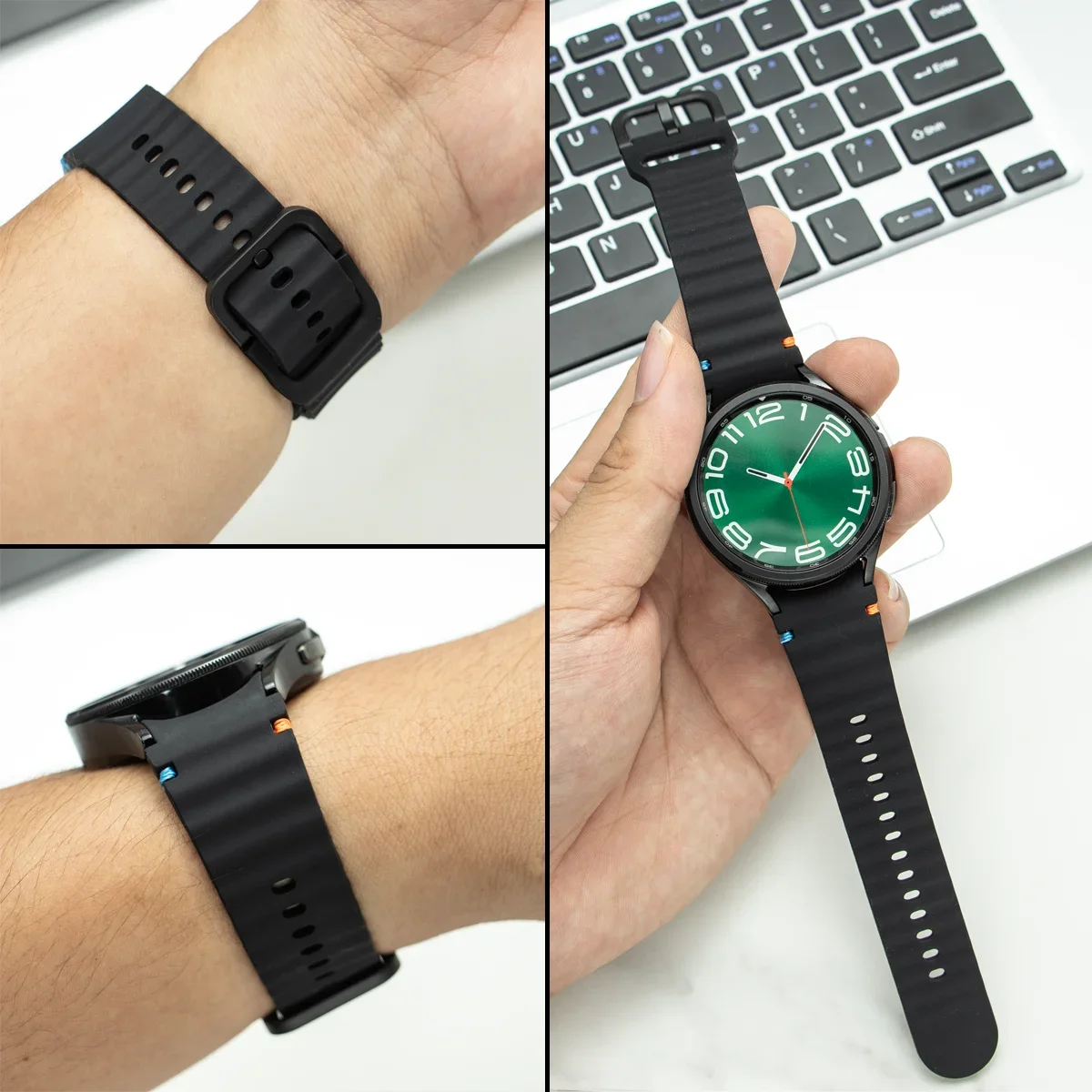 Seamless Quick Release Silicone Watch Strap - Versatile Design