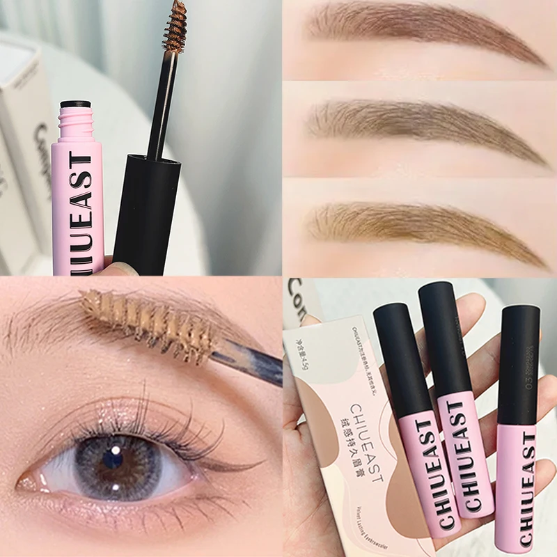 

3 Color Natural Liquid Dyeing Eyebrow Cream Waterproof Lasting 3D Not-smudge Brown Grey Eyebrow Enhancer Mascara Beauty Cosmetic
