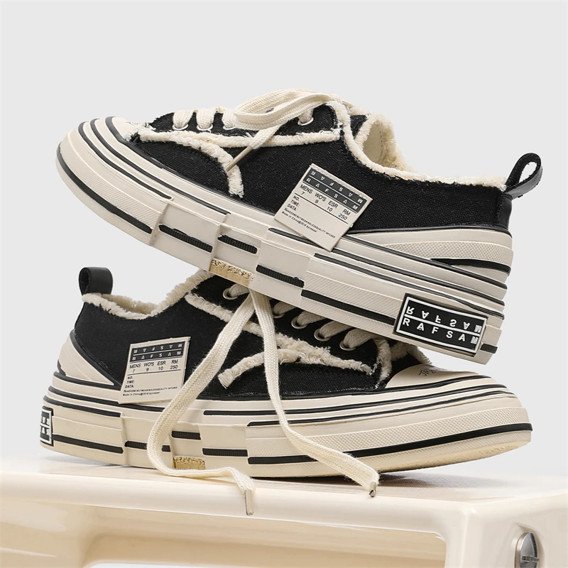 Men Vulcanized Shoe Thick Soles Increased Low Top Couple Shoe Canvas Shoe for Men Sneakers Tenis Masculino Zapatillas 2