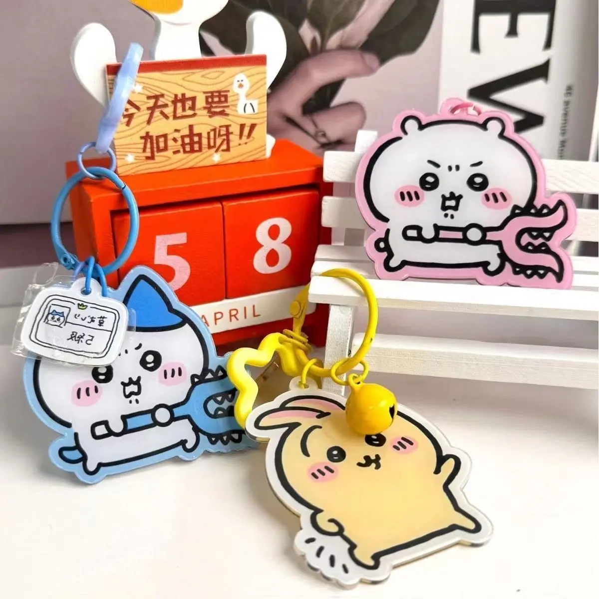 

Cartoon Cute Couple Keychain Japanese Anime Kawaii Chiikawa Usagi Hachiware Backpack Small Pendant Accessory Gift for Children