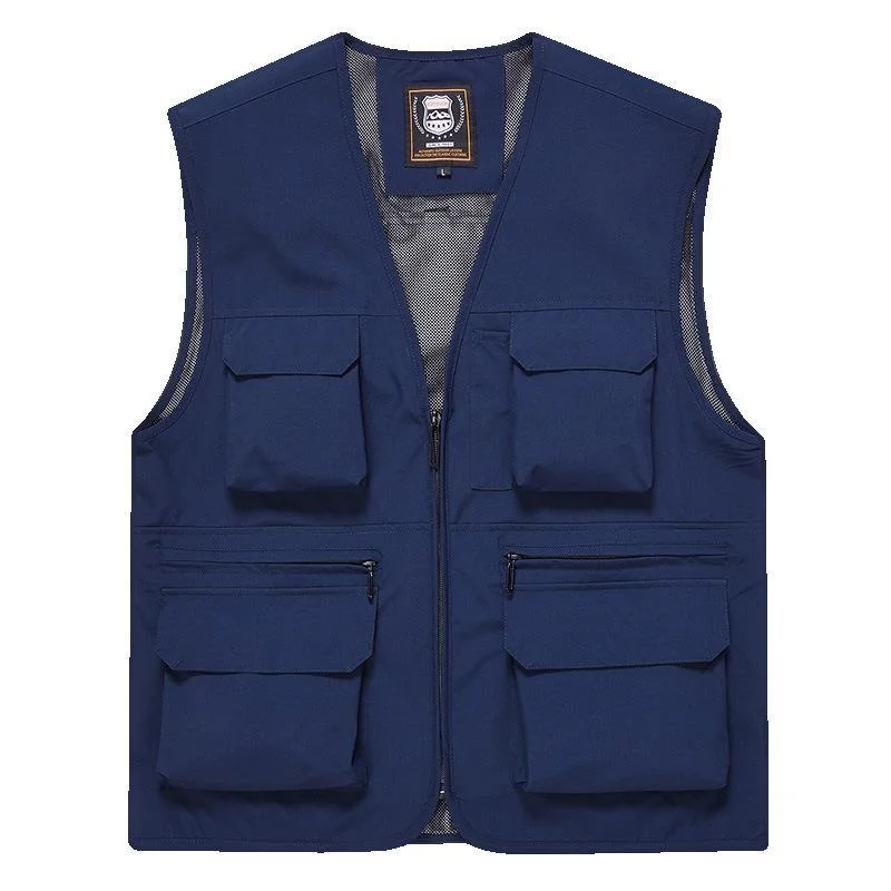 Mesh Summer Vest Men Man Tactical Military Sleeveless Parka Work Motorcyclist Jacket Spring Jumper Multi-pocket Camping Gilets