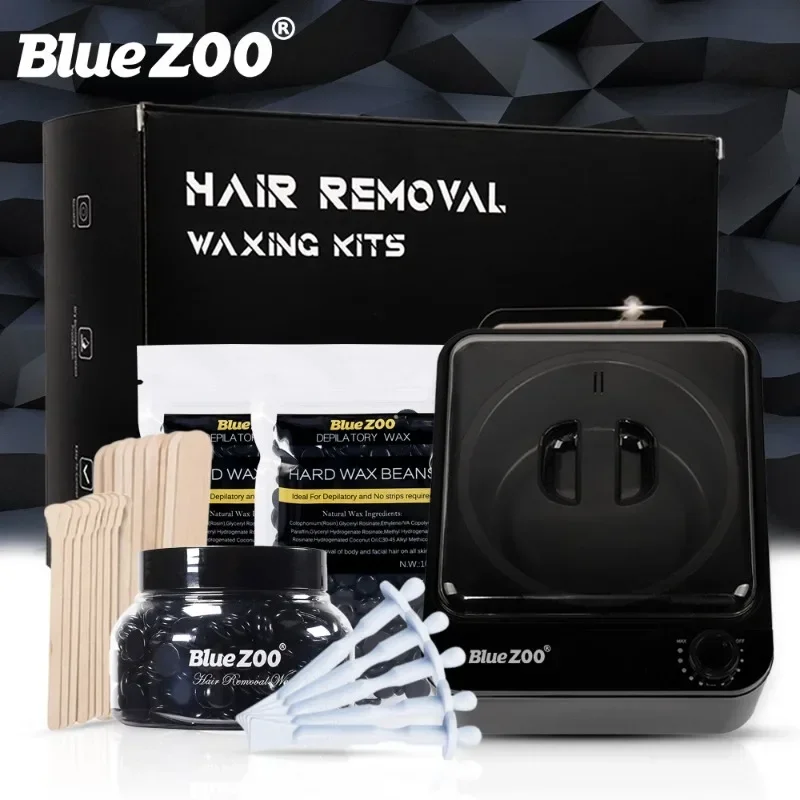 

BlueZOO международная торговля, Лидер продаж, удаление волос с медовым воском, восковые бобы, полностью черные, антипригарные, аппарат для Восковой Терапии Волос