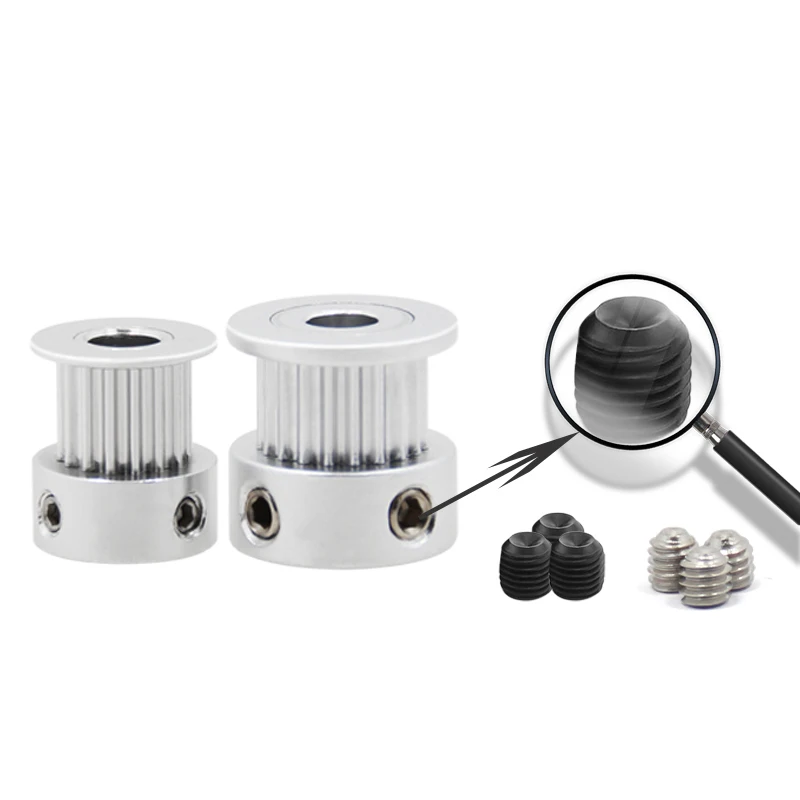 Timing Pulley Gear Part 5 Pcs GT2 16 Tooth 20 Teeth Aluminum Bore 5mm 8mm For 3D Printers Width 6mm 10mm