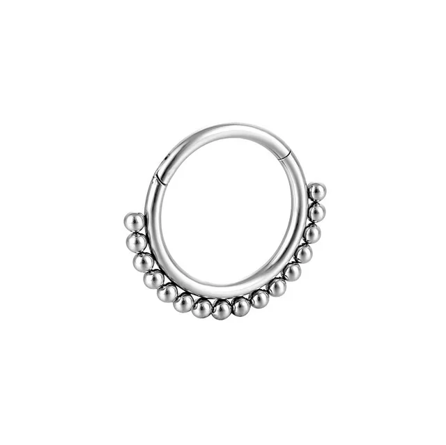 New Nose Piercing Ring Nase Cuff Septum Piercing Ring Titanium Steel Nariz Piercing Ear Cartilage Tragus Goth Piercing Nez Opal style22