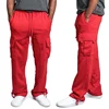 Men's Cargo Pants Loose Drawstring Sweatpants with Pockets Sports Straight Trousers Jogging Long Pants Hip Hop Streetwear