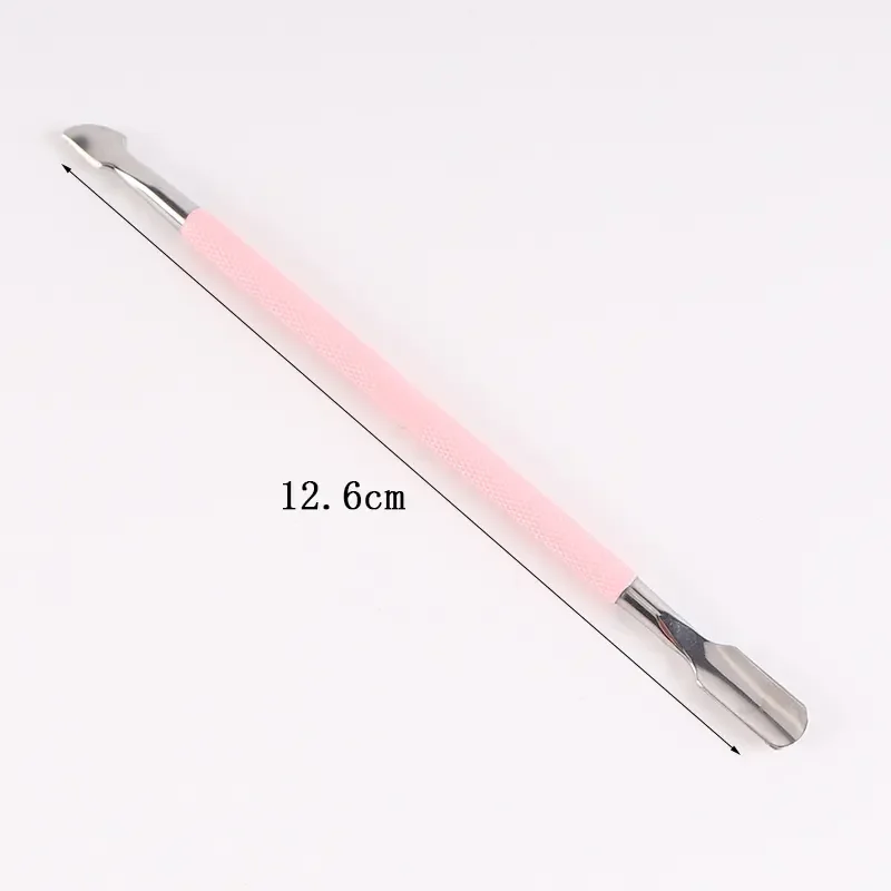 Stainless Steel Cuticle Pusher Dead Skin Remover Cleaner Dual Head Pink Nail Trimmer Professional Manicure Nail Art Care Tools nail care kit manicure tools manicure pedicure kit manicure set nail art pusher nail manicure tools manicure pedicure tools cuticle pusher dead skin remover pedicure tools