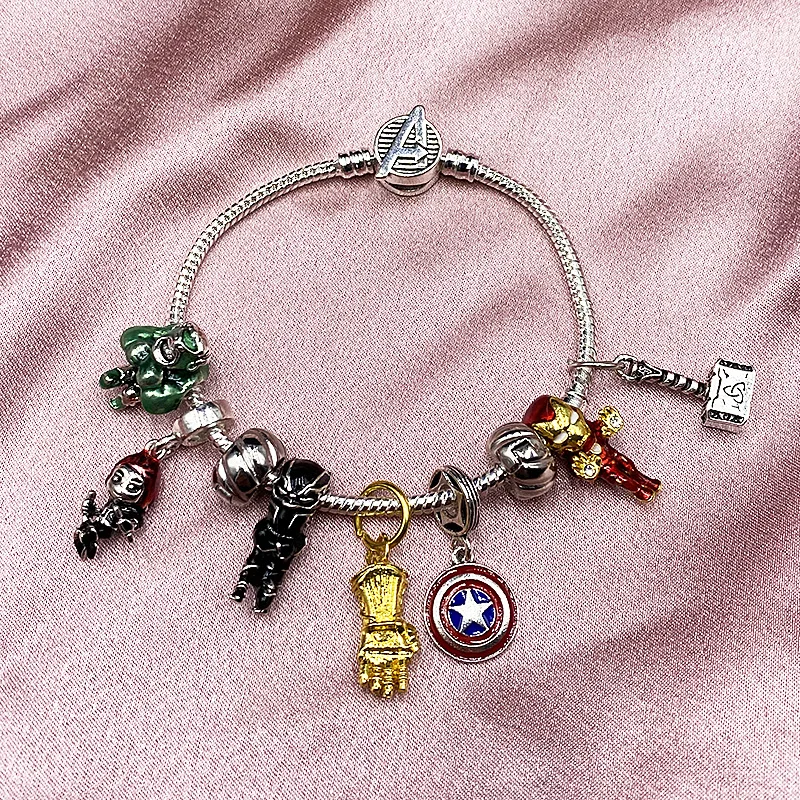 Disney Marvel Movie Figure Spiderman Ironman Groot Women Pendant Bracelet  Charm Spider-Man DIY Jewelry Bracelet Accessories Gift - AliExpress