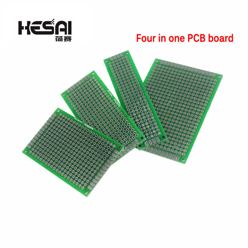 4PCS 5x7 4x6 3x7 2x8cm Double Side Copper Prototype PCB Universal Board Fiberglass Board for arduino Diy Kit