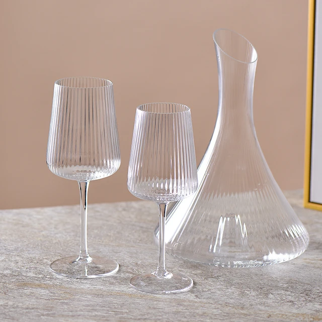 15oz Set of 2/4 Handmade Crystal Sqaure Wine Glasses for White Red Party  Beverages Juice 480ml