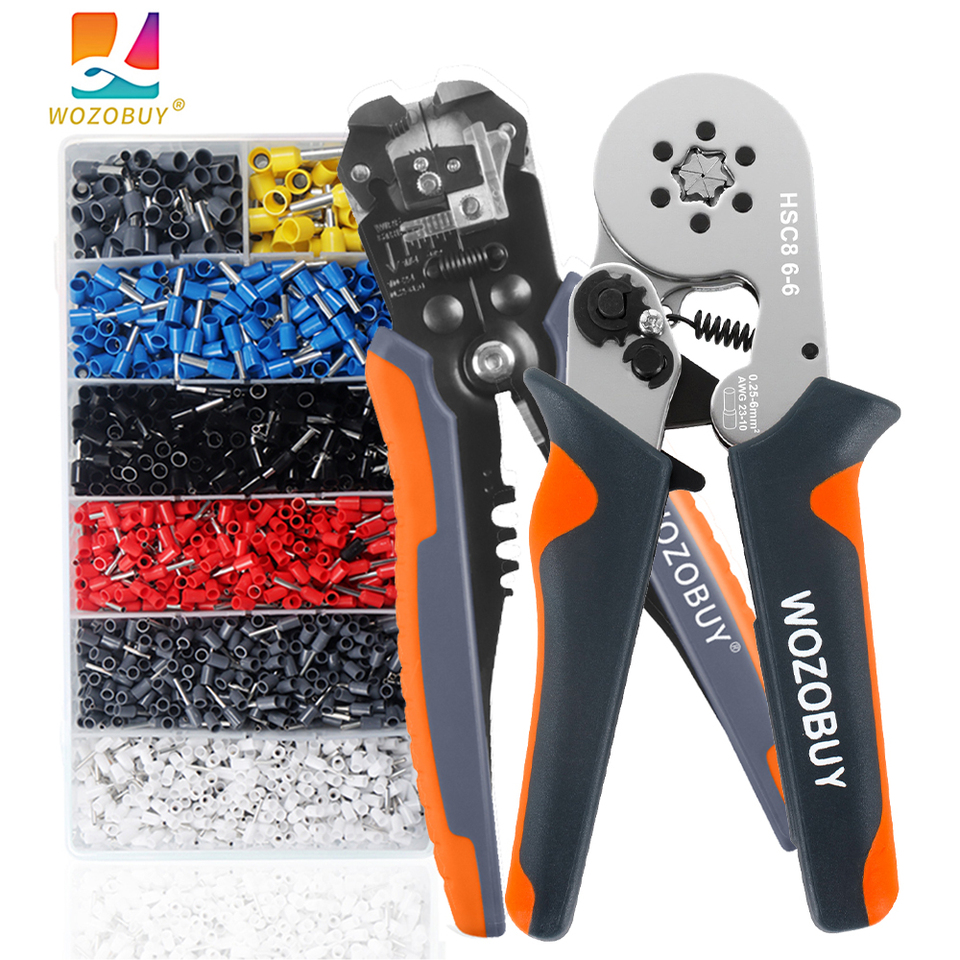 Crimper Cable Cutter Adjustable Automatic Wire Stripper Multifunctional Stripping Crimping Pliers Terminal Hand Tool