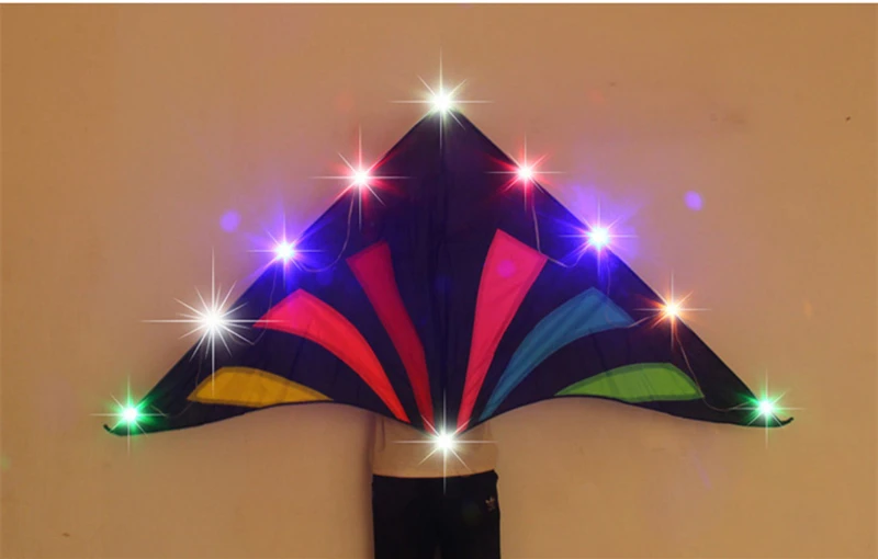 free shipping diy led kite 120pcs Piranha Lamp kite string line night flying kite vlieger outdoor fun toys  flux battery cerf 3