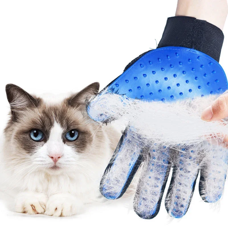 

1PC Cat Hair Remove Gloves Rubber Pet Beauty Cleaning Grooming Effective Massage Dog Combs Floating Brush 2 Color