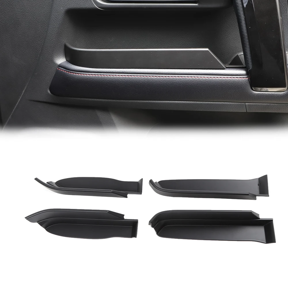 

Car Side Door Armrests Storage Box Glove Passengers Organizer Tray for 4Runner 2010-2022 Interior Accessories ABS Black Moulding