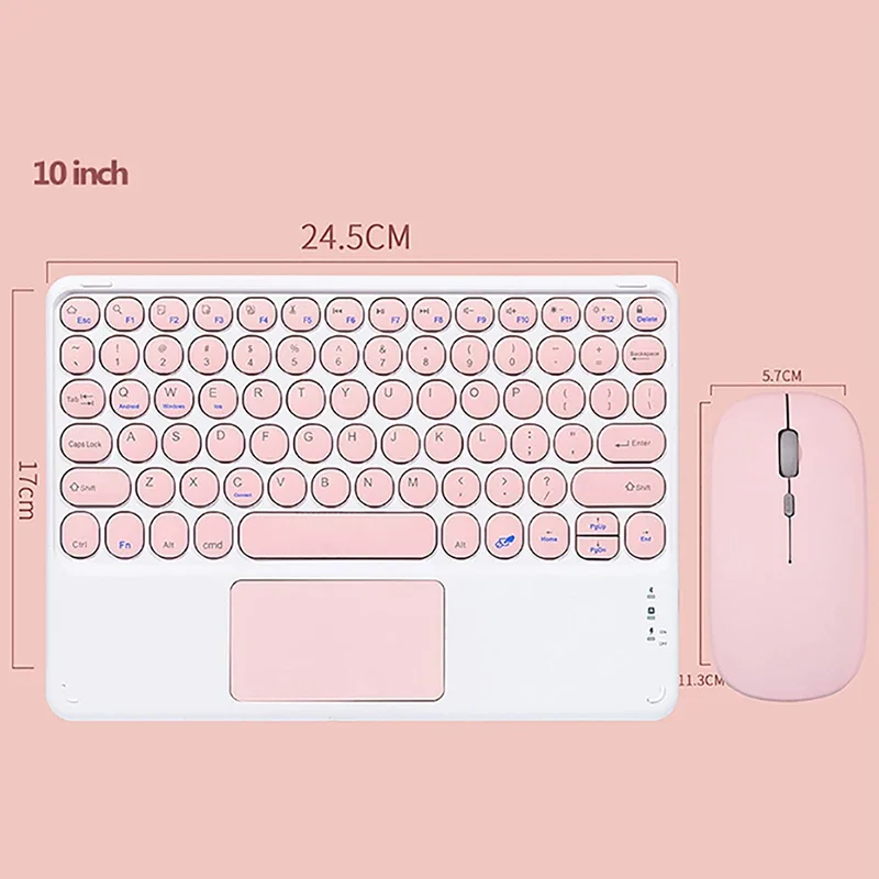 10 inch Wireless Phone Tablet Keyboard and Touchpad for iPad Air 4 Pro 11 Bluetooth-compatible Mouse for Huawei Matepad Keyboard wireless keyboard,wireless keyboard mouse,tablet keyboard,ipad keyboard,tablet keyboard case