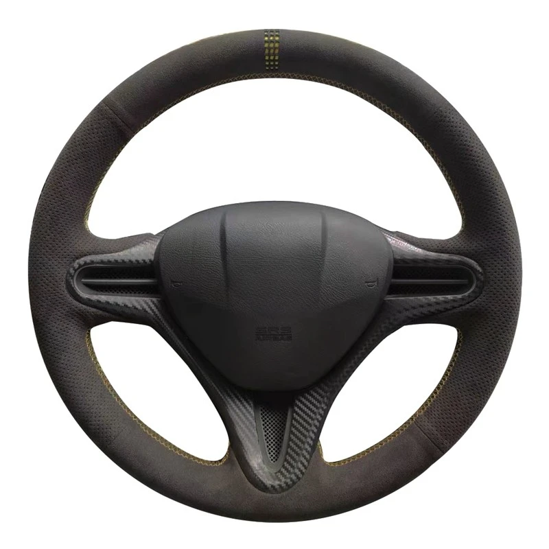 

Женская черная замша из натуральной кожи для Honda Civic 8 2006-2009 Old Civic 2004-2011 (3 спицы)
