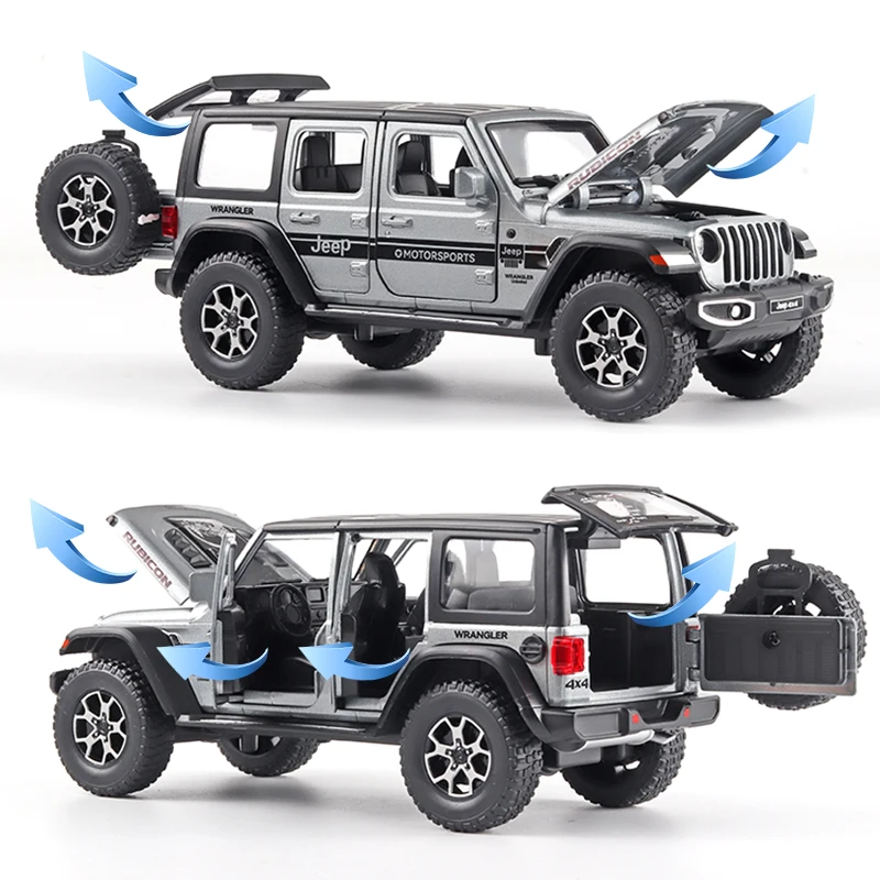 1:22 Jeep Wrangler Pickup Off-road Vehicle Alloy Model Car