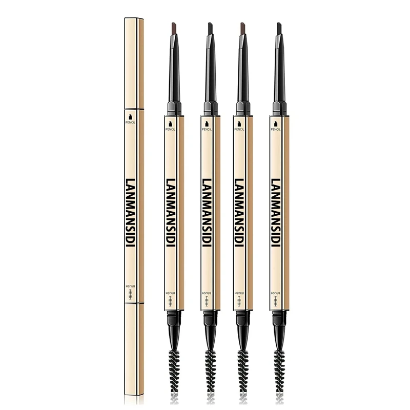 

Ultra Fine 1.5mm Triangle Eyebrow Pencil Double Head With Brush Automatic Rotation Waterproof Long Lasting Cheap New Beauty Pen