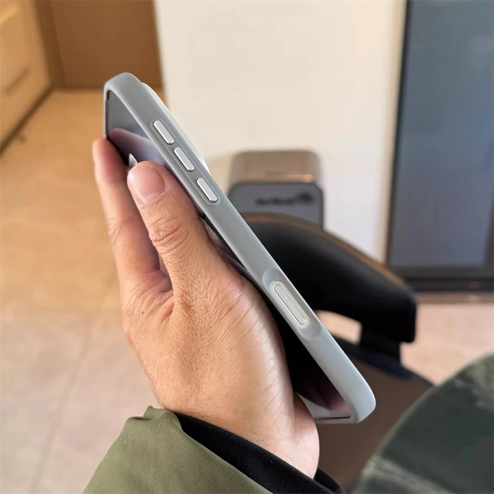 Luxury Matte Silicone Magnetic Shockproof Case - Wireless Charging Anti-Fingerprint Slim Shell Cover