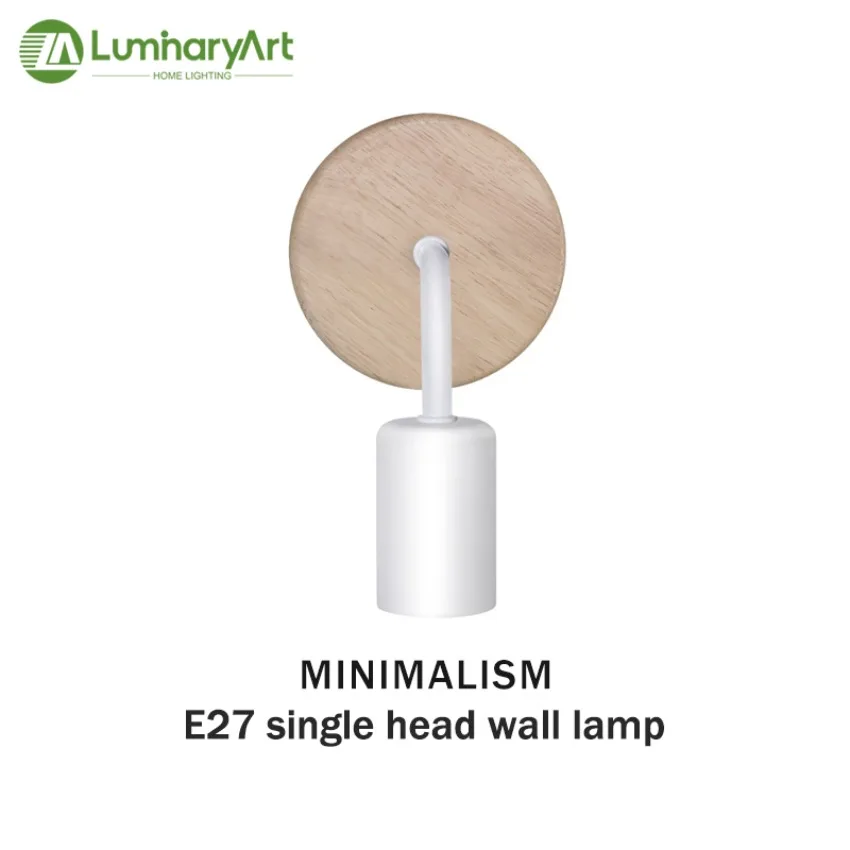 E27 Wall Lamp Nordic Vintage Wooden Iron Art for Living Dining Bedroom Corridor Interior Decoration wall light led wall lamp